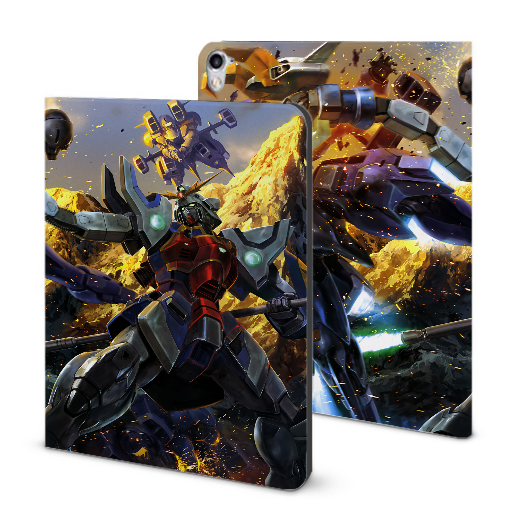 （画像用） 機動戦士ガンダム Mobile Suit Gundam IPad ケース ブック型 PUレザー TPU 耐衝撃 軽量 薄型 ペン収納なし 全面保護 IPad 各モデル対応